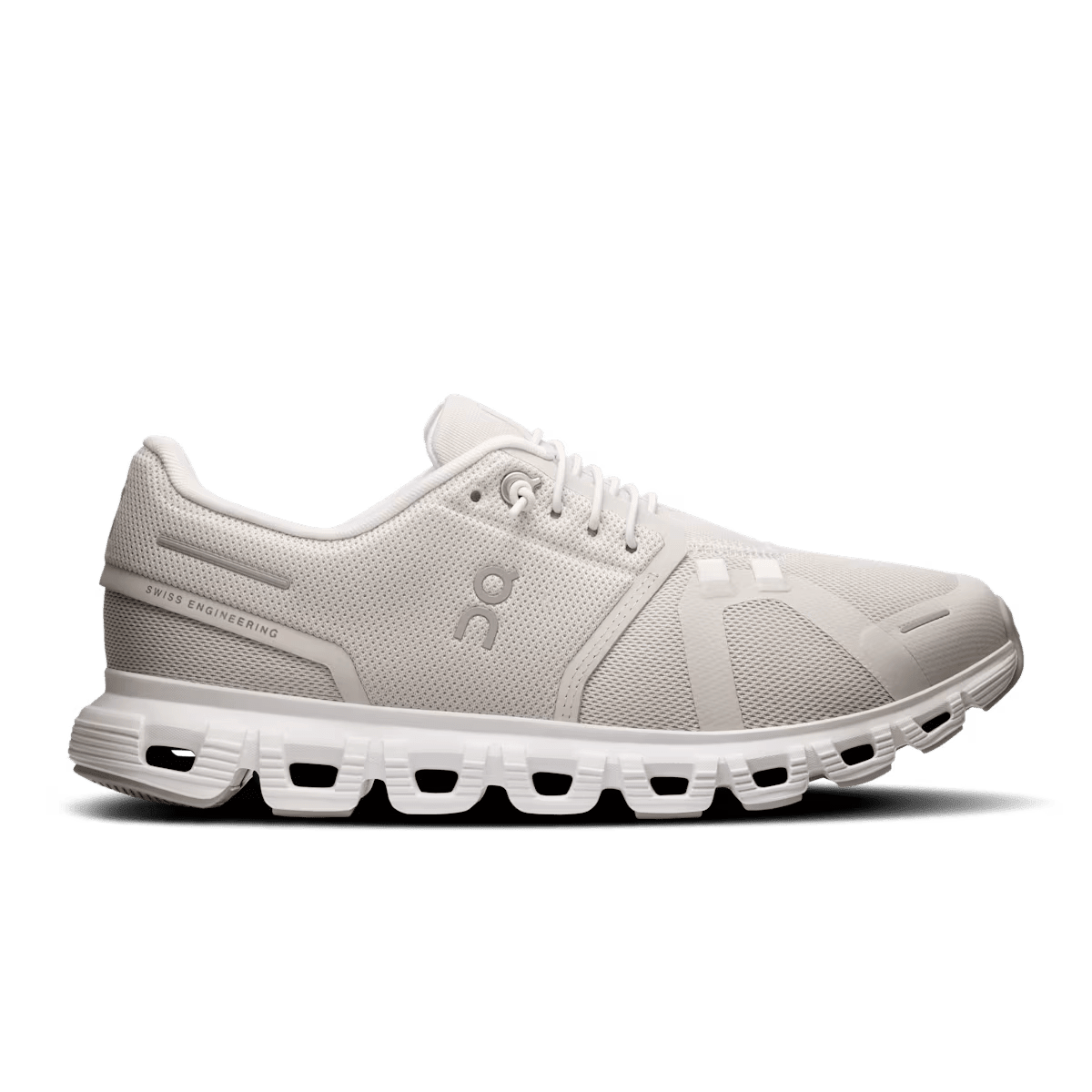 On Cloud 6 Women's Lifestyle Shoe - Pearl|White - Zero-Gravity CloudTec Cushioning - Side View