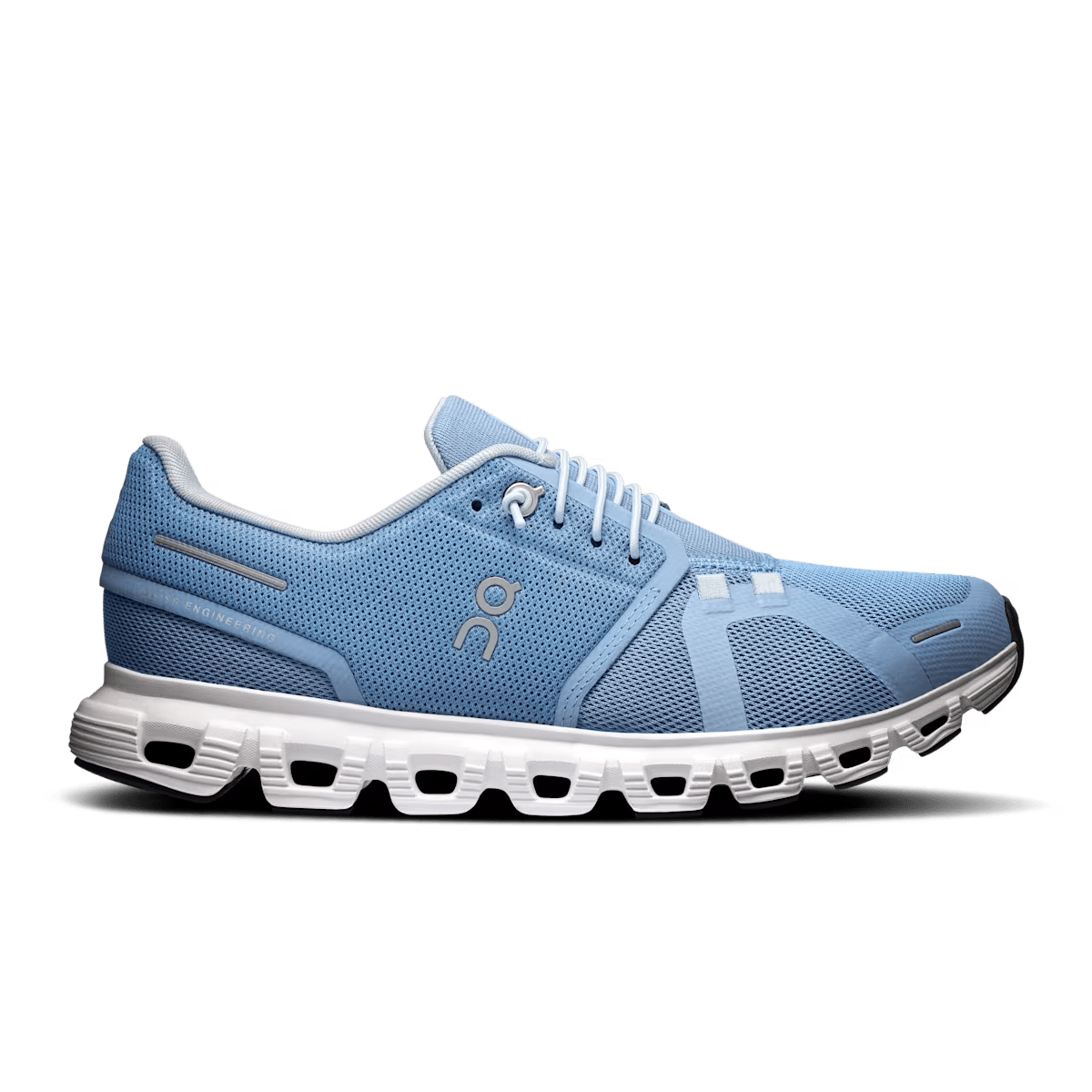 On Cloud 6 Women's Lifestyle Shoe - Chambray White - Zero-Gravity CloudTec Cushioning - Side View