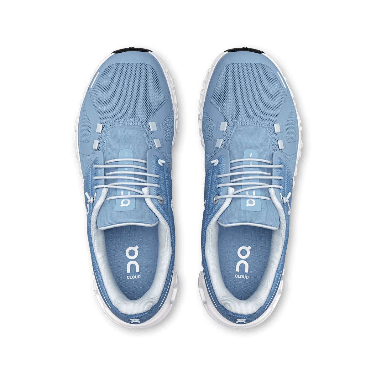 On Cloud 6 Women's Lifestyle Shoe - Chambray White - Zero-Gravity CloudTec Cushioning - Top View