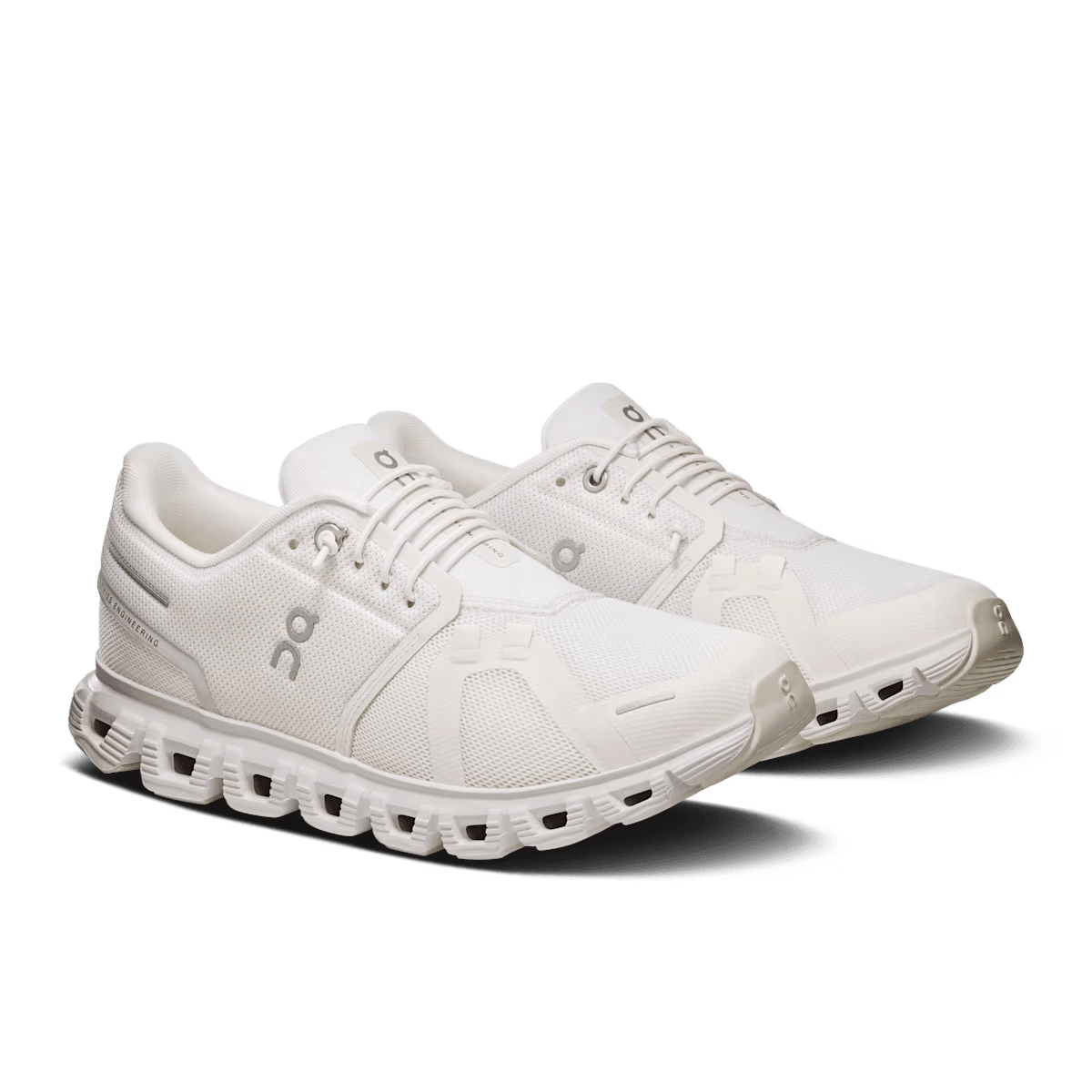 On Cloud 6 Women's Lifestyle Shoe - White|White - Lightweight Lifestyle Comfort Shoe - Pair View