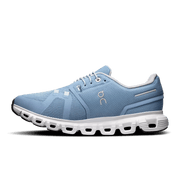 On Cloud 6 Women's Lifestyle Shoe - Chambray White - Zero-Gravity CloudTec Cushioning - Left Side View