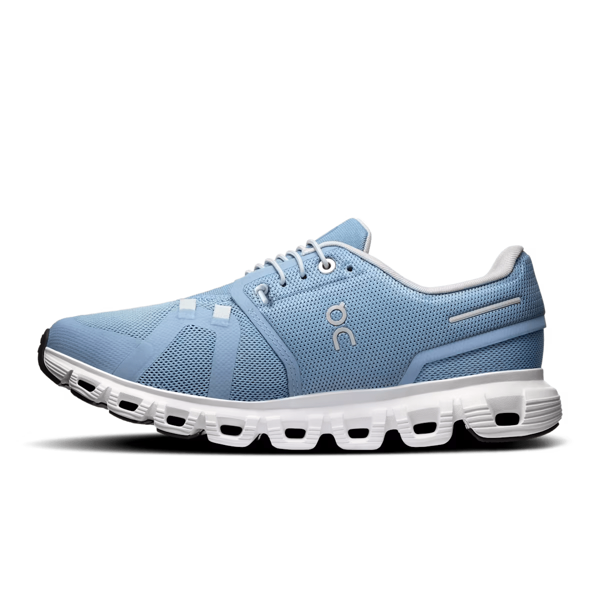 On Cloud 6 Women's Lifestyle Shoe - Chambray White - Zero-Gravity CloudTec Cushioning - Left Side View