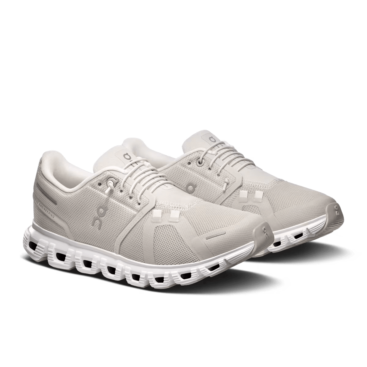 On Cloud 6 Women's Lifestyle Shoe - Pearl|White - Zero-Gravity CloudTec Cushioning - Pair View