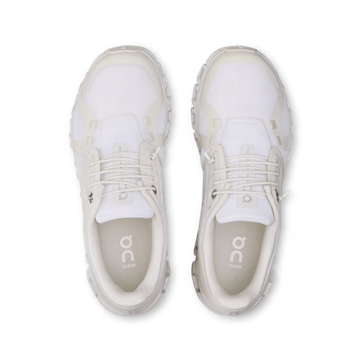 On Cloud 6 Women's Lifestyle Shoe - White|White - Lightweight Lifestyle Comfort Shoe - Top View