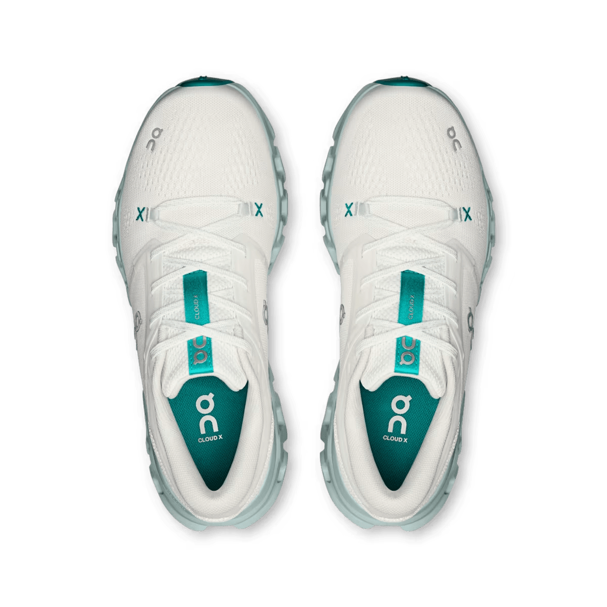 Women's On Cloud X 5 training shoe in Ivory | Surf colourway