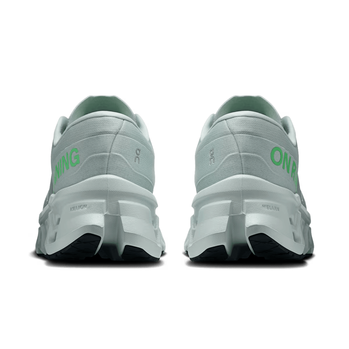 Men's On Cloudmonster 3 running shoe in Brook Flurry - heel view