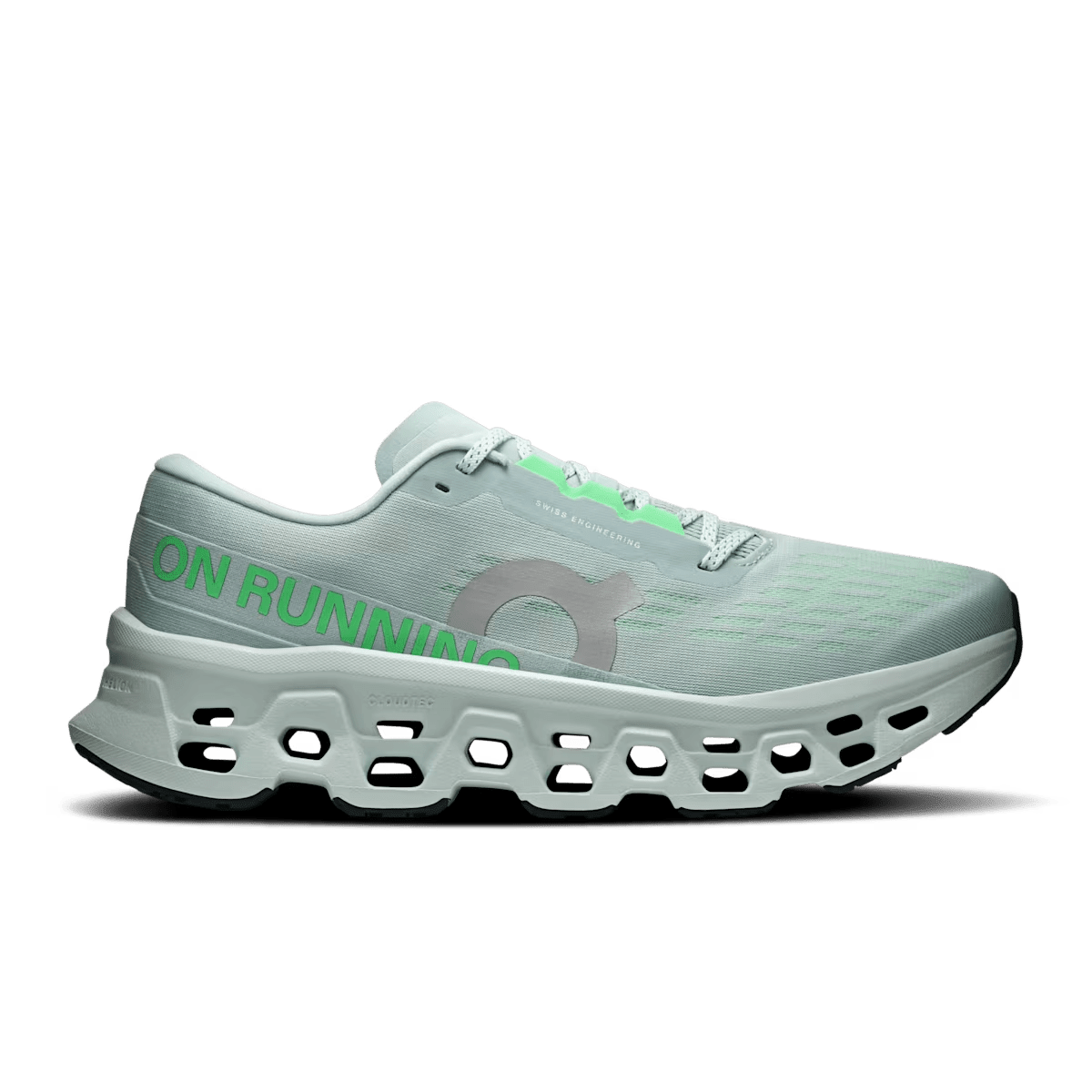 Men's On Cloudmonster 3 running shoe in Brook Flurry - lateral side view