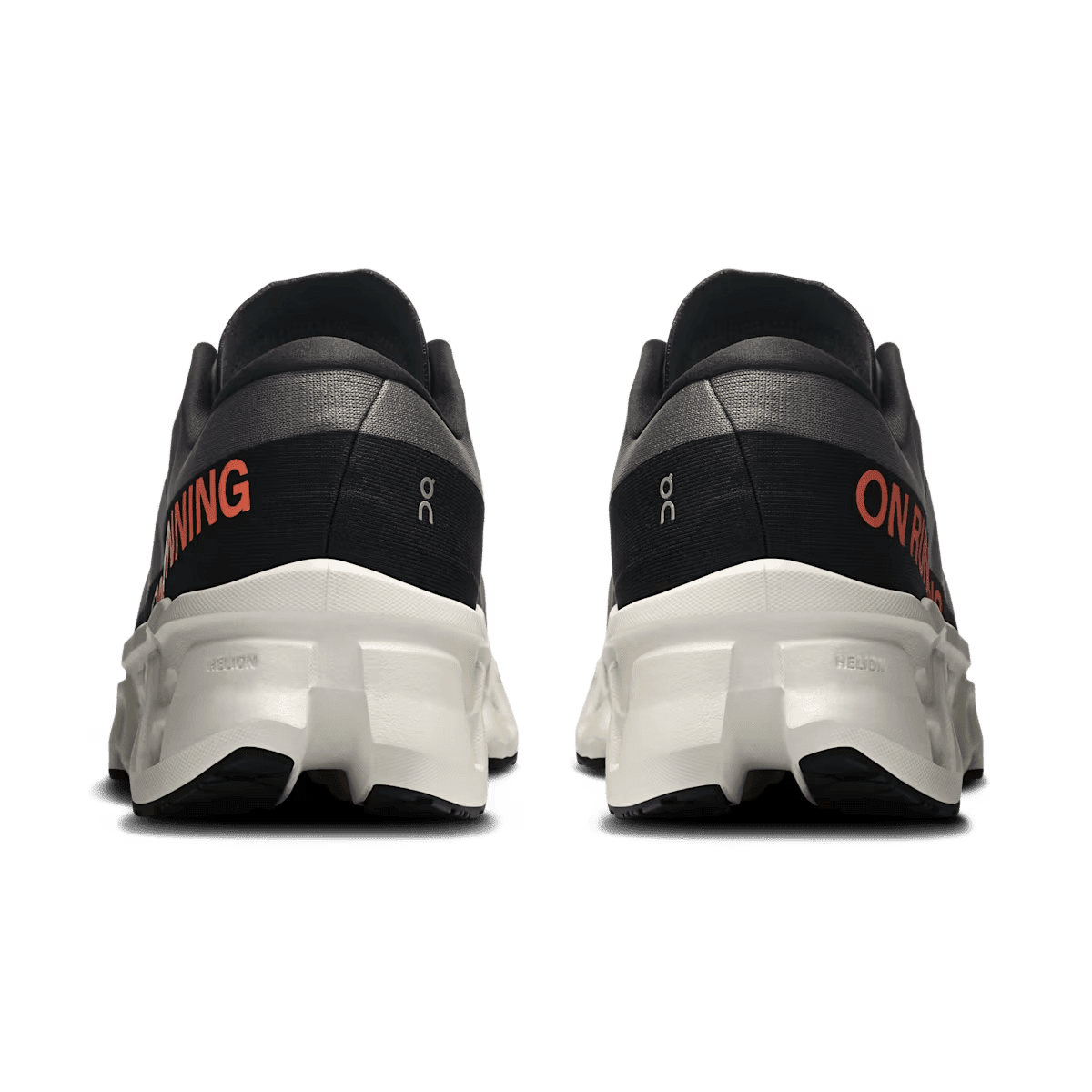 Men's On Cloudmonster 3 running shoe in Eclipse Ivory - heel view