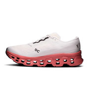 Men’s On Cloudmonster 3 running shoe in Ivory/Dustrose, side profile view.