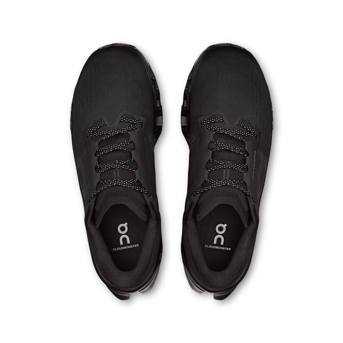 Men's On Cloudmonster 3 running shoe in Black Black - top view