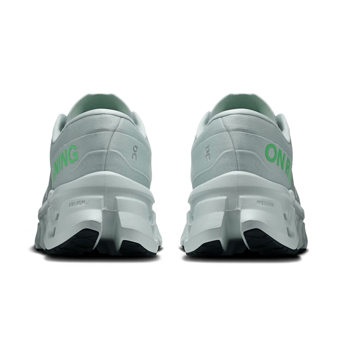 Men's On Cloudmonster 3 running shoe in Brook Flurry - heel view