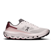 On Cloudvista 3 women's trail running shoe in Oyster / Barberry – lateral side view