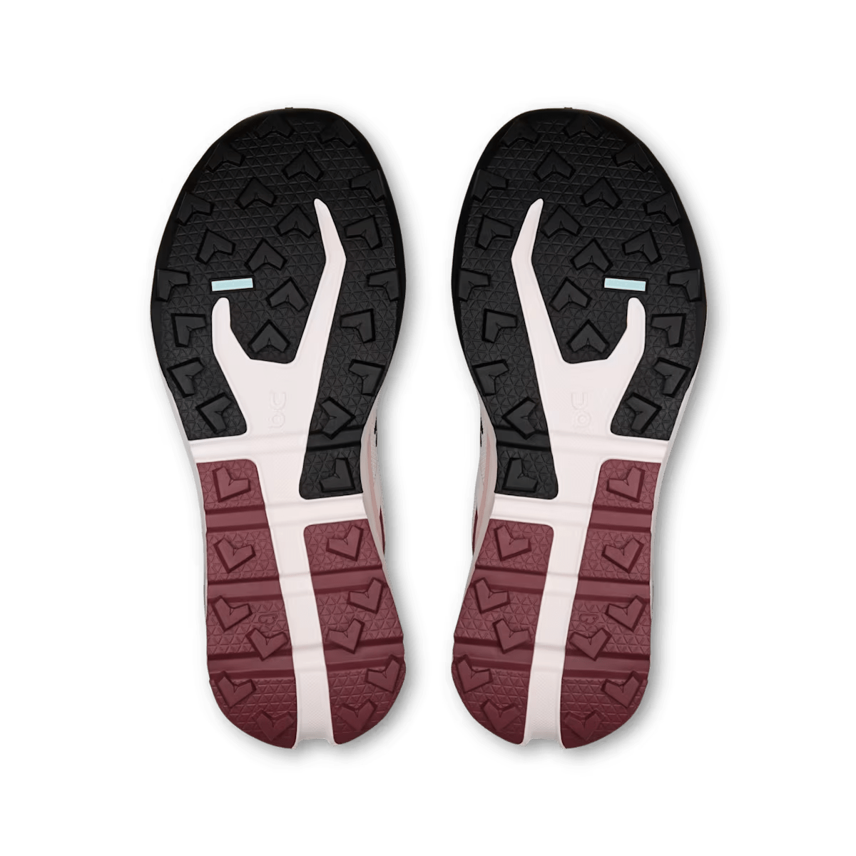 On Cloudvista 3 women's trail running shoe in Oyster / Barberry – outsole view
