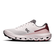 On Cloudvista 3 women's trail running shoe in Oyster / Barberry – medial side view