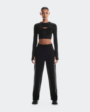 On Focus Tech Women's Sweatpants Black - front view