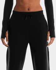 On Focus Tech Women's Sweatpants Black - waistband detail