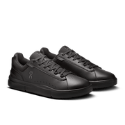 On THE ROGER Advantage men's lifestyle shoe in Black / Black – three-quarter view