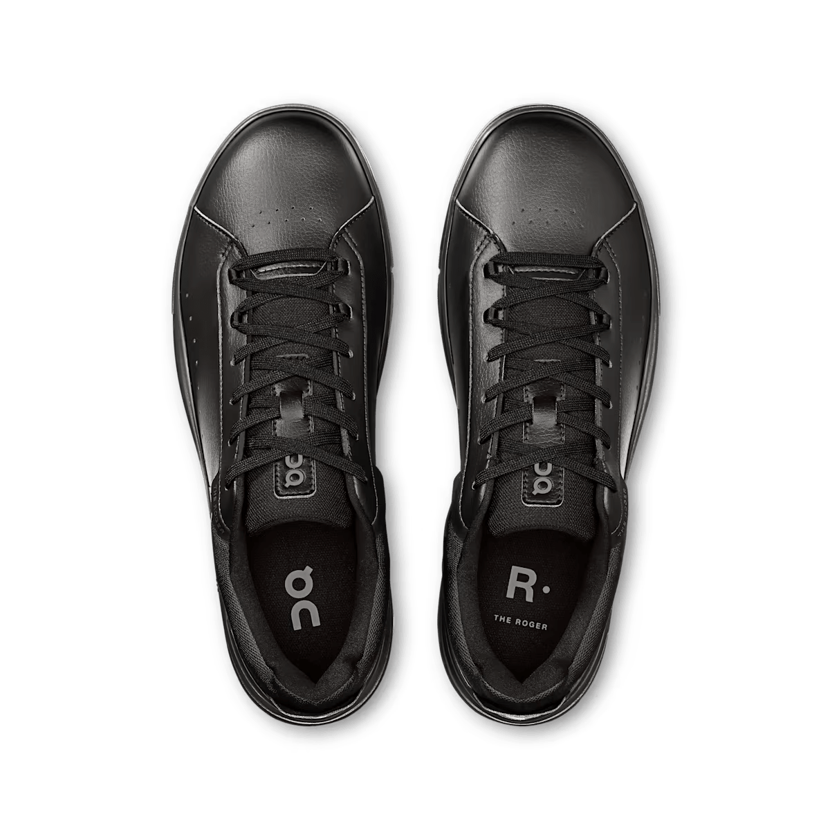 On THE ROGER Advantage men's lifestyle shoe in Black / Black – top view