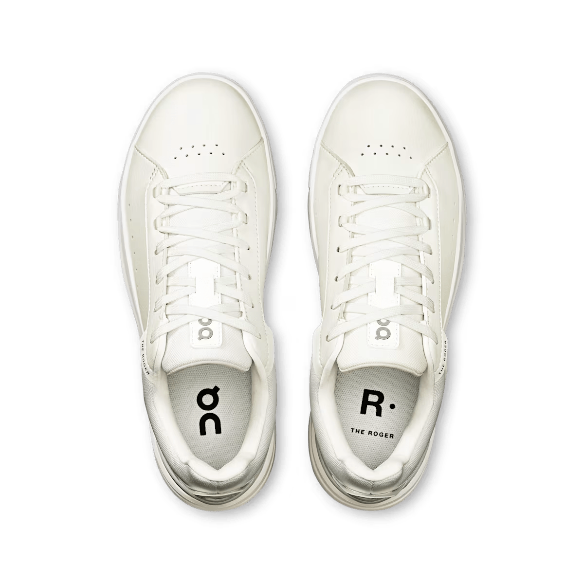 On THE ROGER Advantage women's lifestyle shoe in White / White – top view