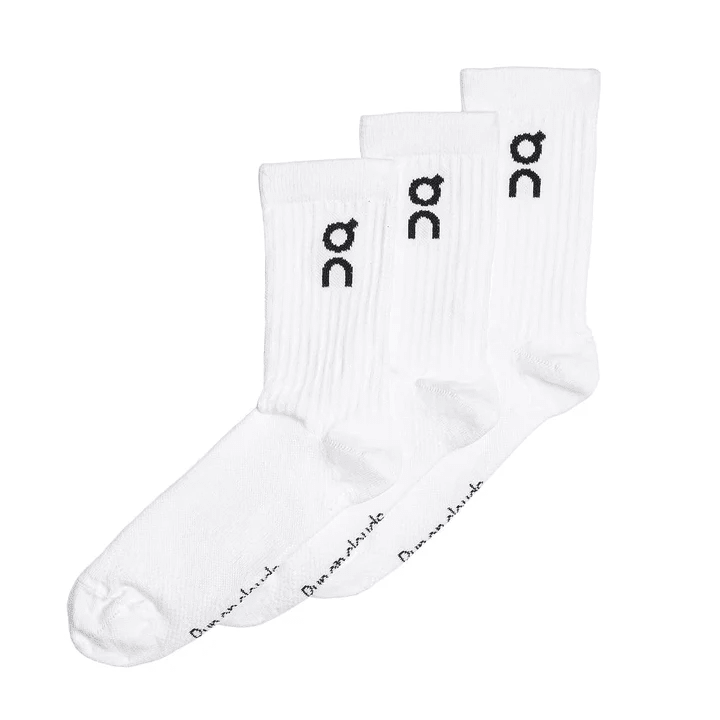 On Logo Socks High (3 Pack) - White - 4 - Xciter Sports Apparel