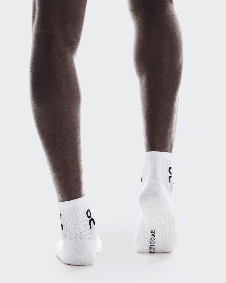 On Logo Socks Mid (3 Pack) – White | Running & Lifestyle Socks - 3 - Xciter Sports Apparel