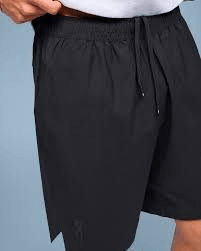 On Running Men's All Day Shorts in Black - front view details showing 7.75 inch inseam