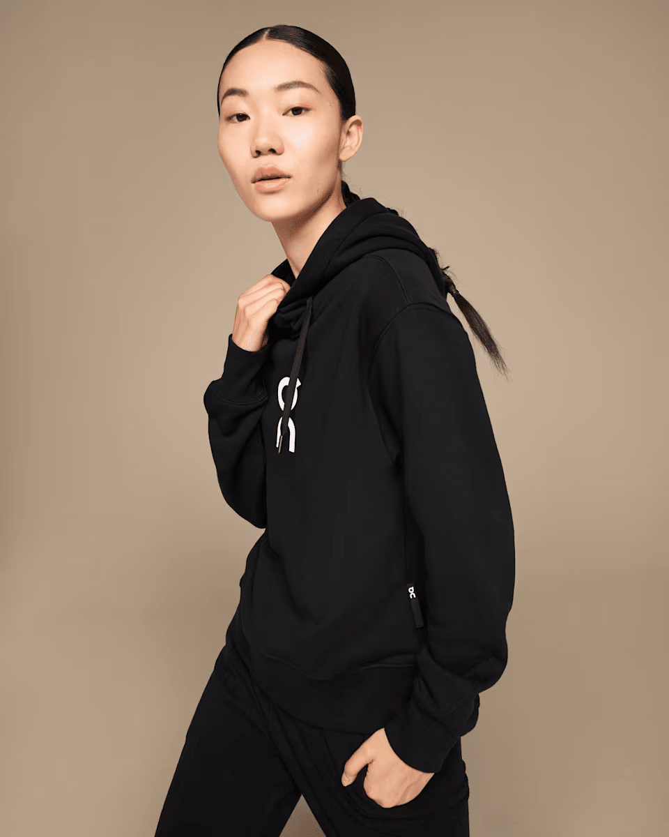 On women's Club hoodie – alternate product view