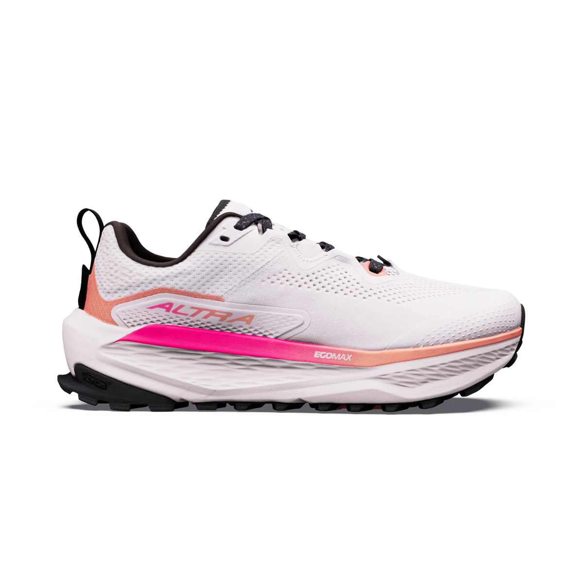 Altra Olympus 7 Women's trail running shoes in Coconut Cream and Pink Glow