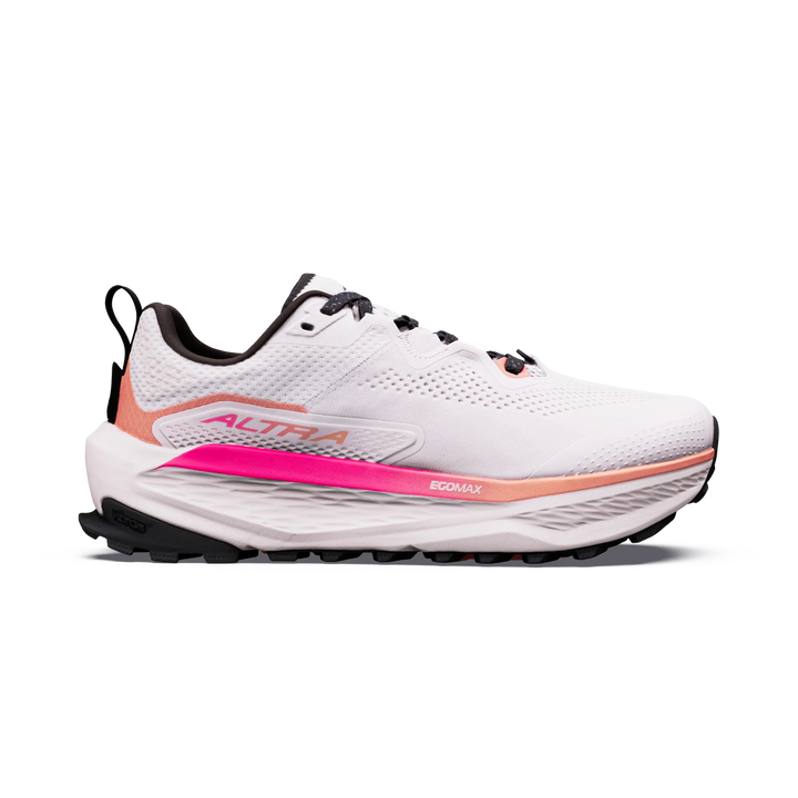 Altra Olympus 7 Women's trail running shoes in Coconut Cream and Pink Glow