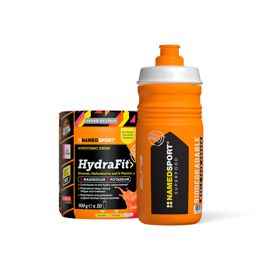 NamedSport HydraFit | Hypotonic Electrolyte Drink Powder + Sport Bottle Bundle
