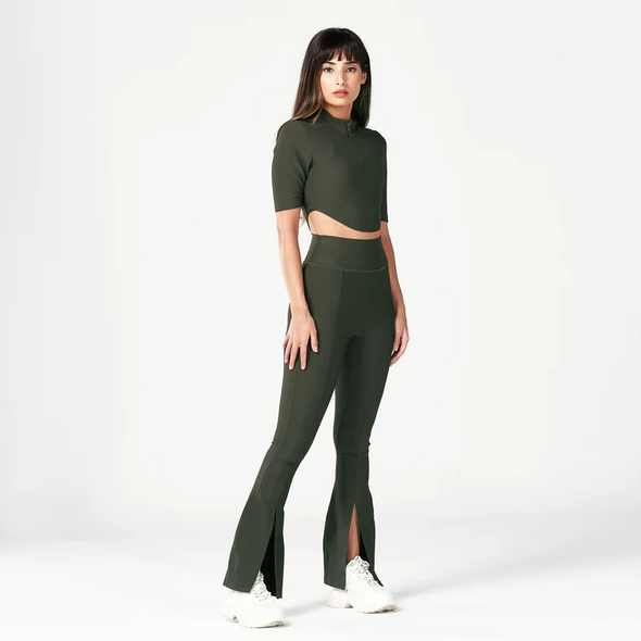 Code Ribbed Crop Top