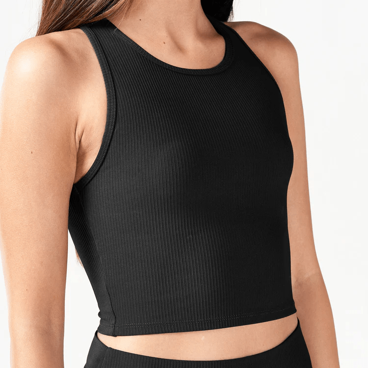 Squatwolf Ladies Code Ribbed Crop Tank | Black - 5 - Xciter Sports Apparel