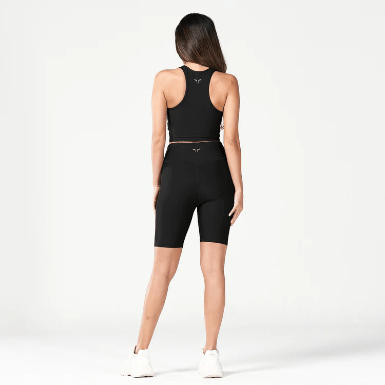Squatwolf Ladies Code Ribbed Crop Tank | Black - 3 - Xciter Sports Apparel