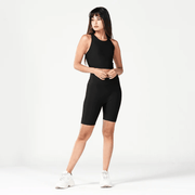Squatwolf Ladies Code Ribbed Crop Tank | Black - 8 - Xciter Sports Apparel
