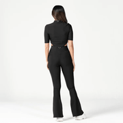 Squatwolf Ladies Code Ribbed Crop Top | Black - 3 - Xciter Sports Apparel