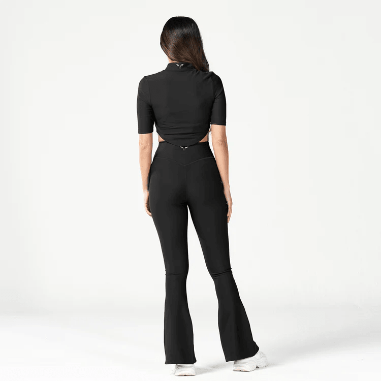Squatwolf Ladies Code Ribbed Crop Top | Black - 3 - Xciter Sports Apparel