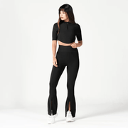 Squatwolf Ladies Code Ribbed Crop Top | Black - 6 - Xciter Sports Apparel