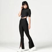Squatwolf Ladies Code Ribbed Crop Top | Black - 8 - Xciter Sports Apparel