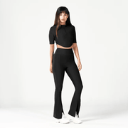 Squatwolf Ladies Code Ribbed Crop Top | Black - 7 - Xciter Sports Apparel