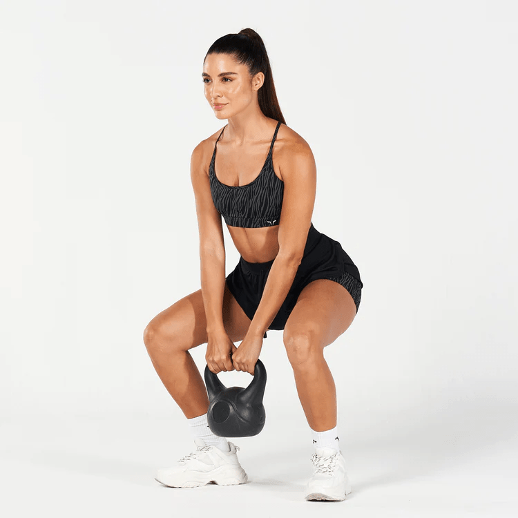 Squatwolf Ladies Core Strappy Bra | Black Charcoal - 8 - Xciter Sports Apparel