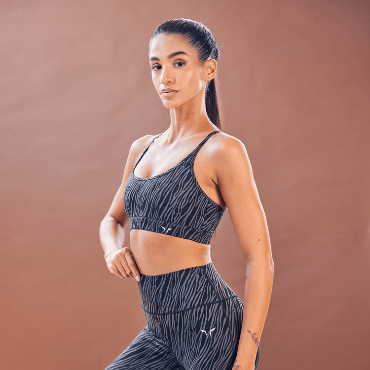 Squatwolf Ladies Core Strappy Bra | Black Charcoal - 1 - Xciter Sports Apparel