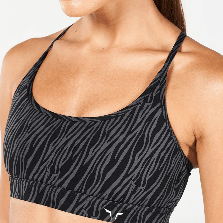 Squatwolf Ladies Core Strappy Bra | Black Charcoal - 4 - Xciter Sports Apparel