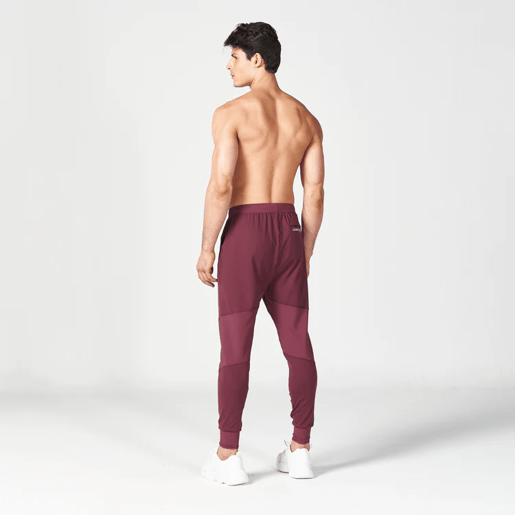 Squatwolf Men's Statement Ribbed Joggers Reimagined | Burgundy - 3 - Xciter Sports Apparel