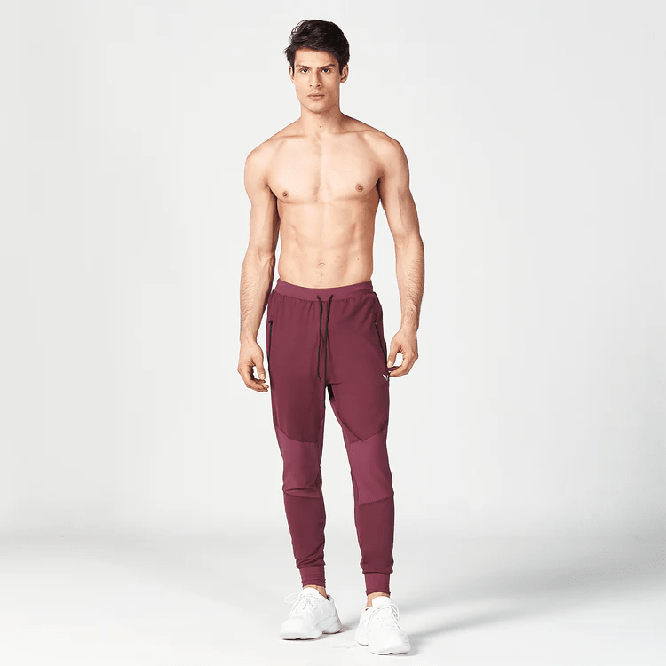 Squatwolf Men's Statement Ribbed Joggers Reimagined | Burgundy - 6 - Xciter Sports Apparel