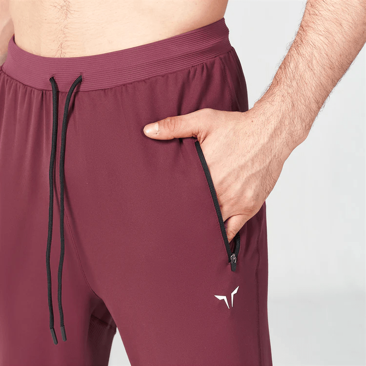 Squatwolf Men's Statement Ribbed Joggers Reimagined | Burgundy - 4 - Xciter Sports Apparel