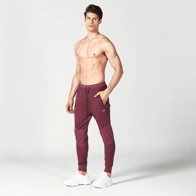 Squatwolf Men's Statement Ribbed Joggers Reimagined | Burgundy - 7 - Xciter Sports Apparel