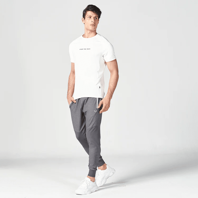 Statement Ribbed Tech Tee - Pearl White - 7 - Xciter Sports Apparel