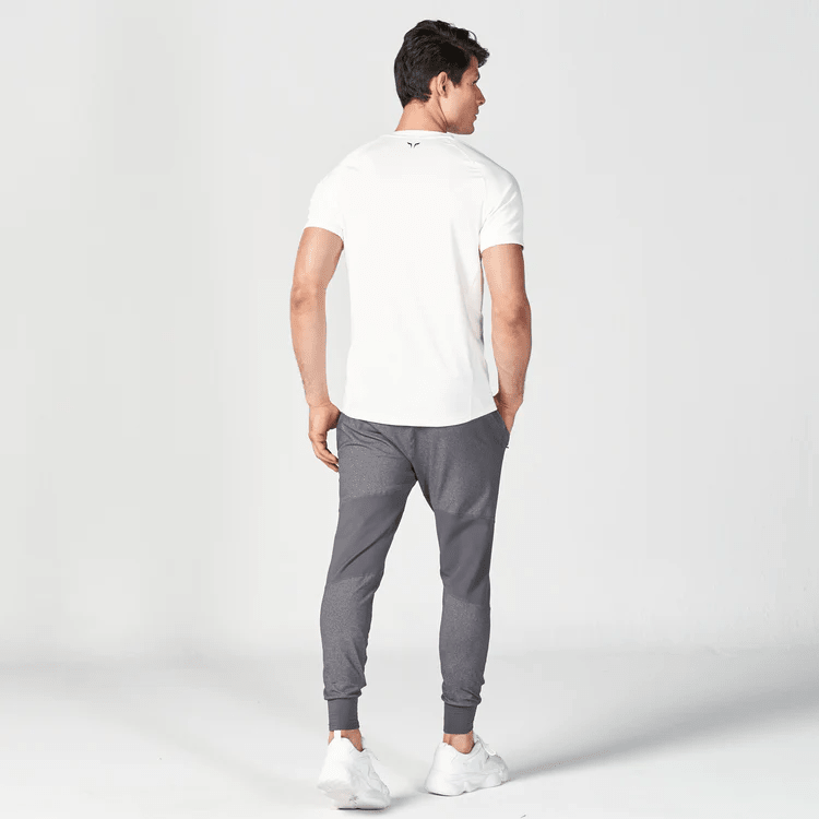 Statement Ribbed Tech Tee - Pearl White - 3 - Xciter Sports Apparel