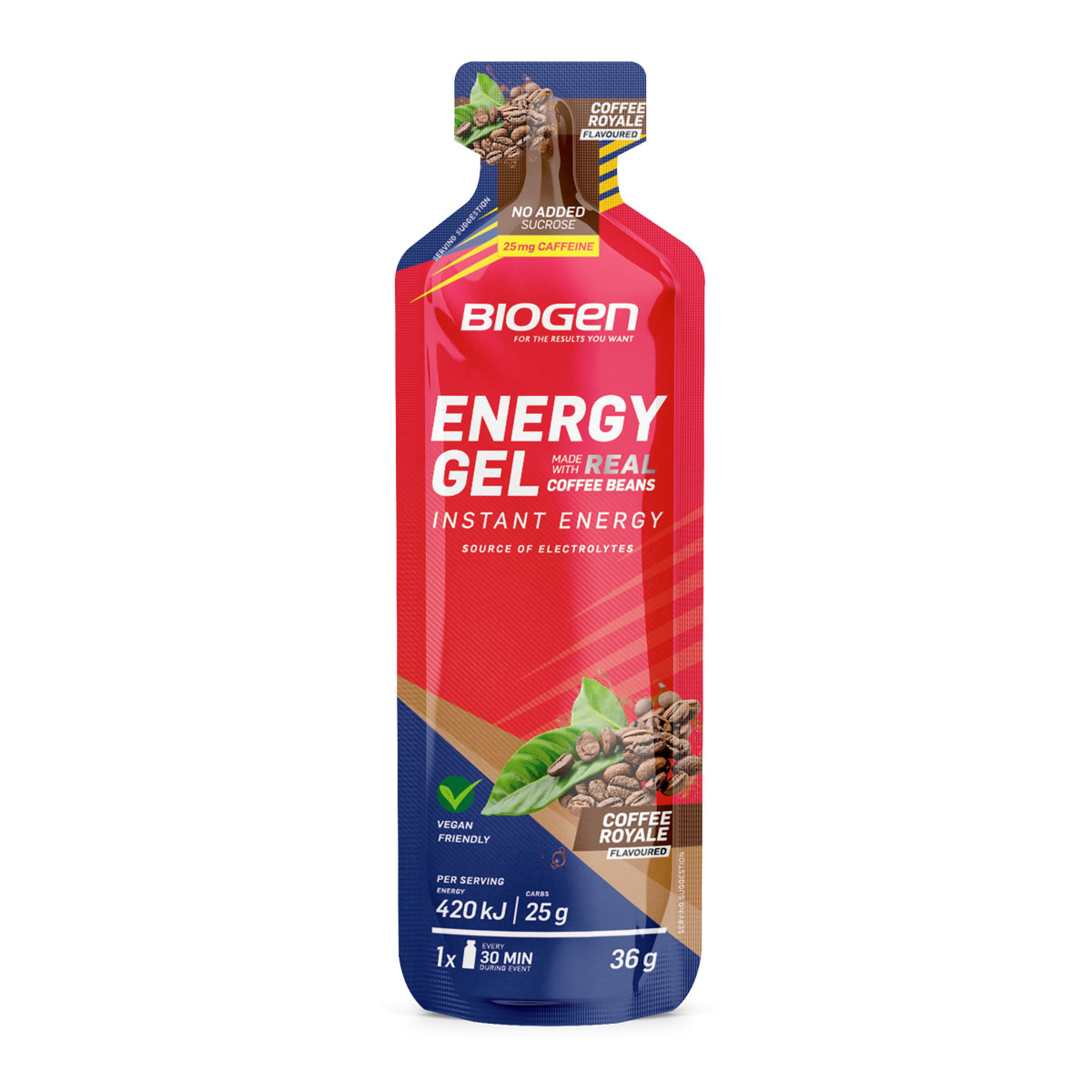 Biogen Real Fruit Energy Gels | Coffee Royale 36G
