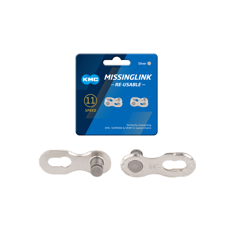 KMC 11-Speed Missing Link Re-Usable 2pcs carded Siver